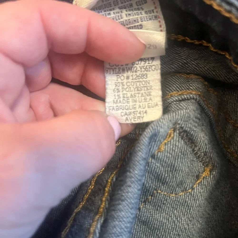True Religion Women’s Straight Leg Blue Jeans World Tour Section Avery Size 28 - Picture 10 of 10